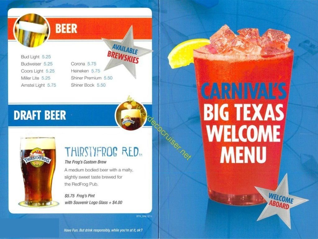 Carnival Big Texas Welcome  