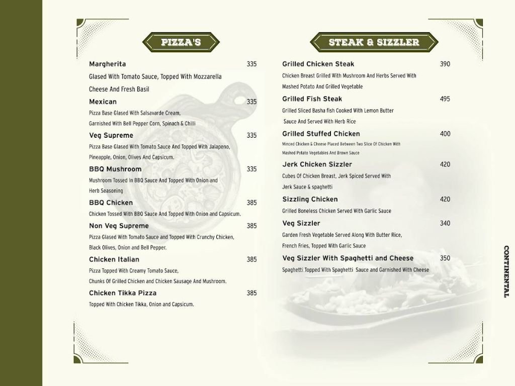 The Watering Hole Bar Menu 