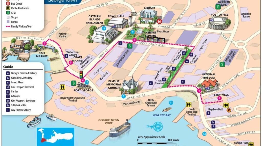 Grand Cayman Cruise Port Map