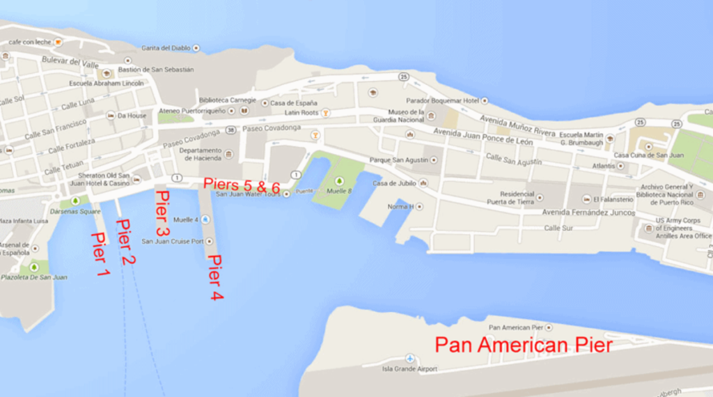 San Juan Cruise Port Map